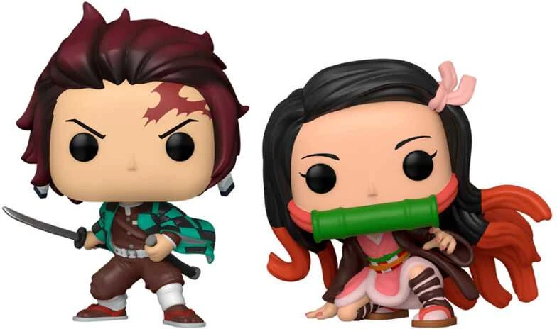 FUNKO POP! Vinilinė figūrėlė: Demon Slayer - Tanjiro & Nezuko, 10 cm