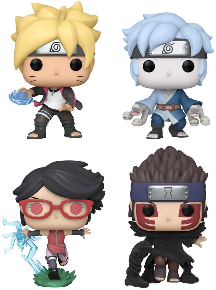 FUNKO POP! Vinilinių figūrėlių rinkinys: Boruto, ~8 cm (4 vnt.) aprašymas - Prekės nuotrauka
