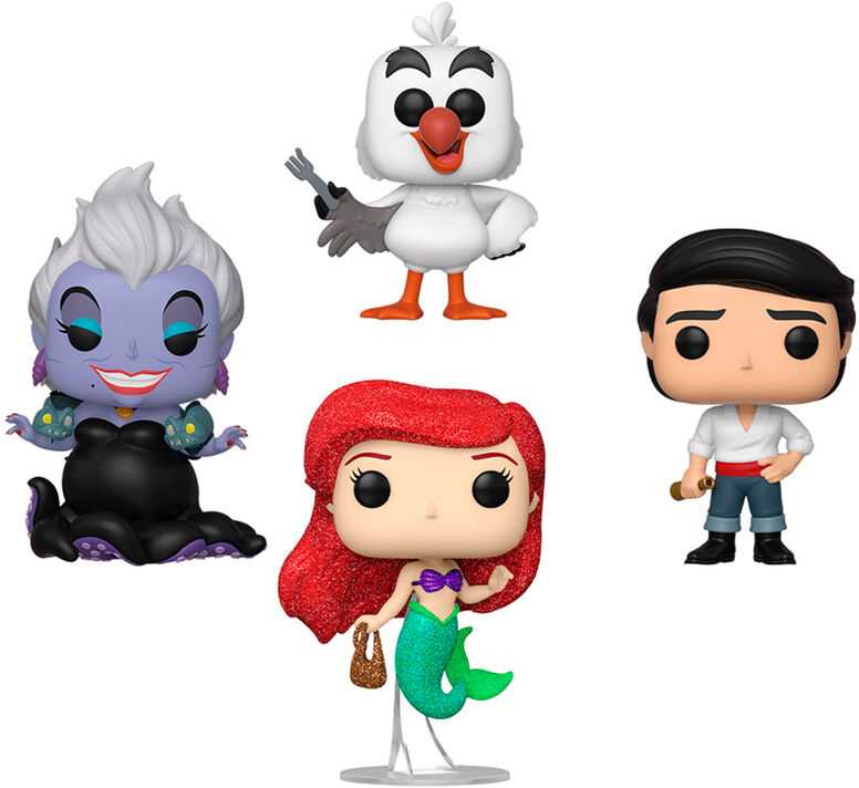 FUNKO POP! Vinilinių figūrėlių rinkinys: Disney - Undinėlė, ~8 cm (4 vnt.) aprašymas - Prekės nuotrauka