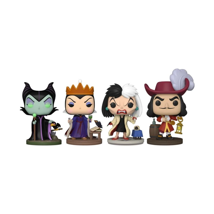 FUNKO POP! Vinilinių figūrėlių rinkinys: Disney - Villains, ~8 cm (4 vnt.)