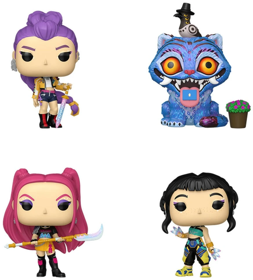 Funko POP pack 4 figures KPop Demon Hunters Huntr/X