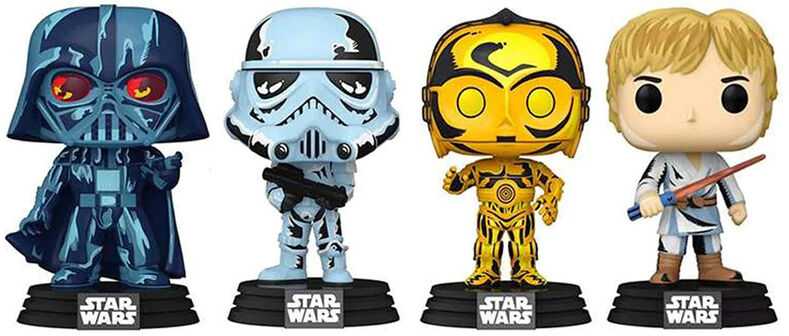 FUNKO POP! Vinilinių figūrėlių rinkinys: Star Wars, ~8 cm (4 vnt.) aprašymas - Prekės nuotrauka