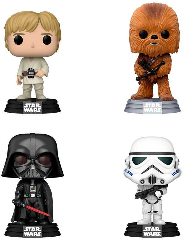 FUNKO POP! Vinilinių figūrėlių rinkinys: Star Wars, ~9 cm (4 vnt.) aprašymas - Prekės nuotrauka