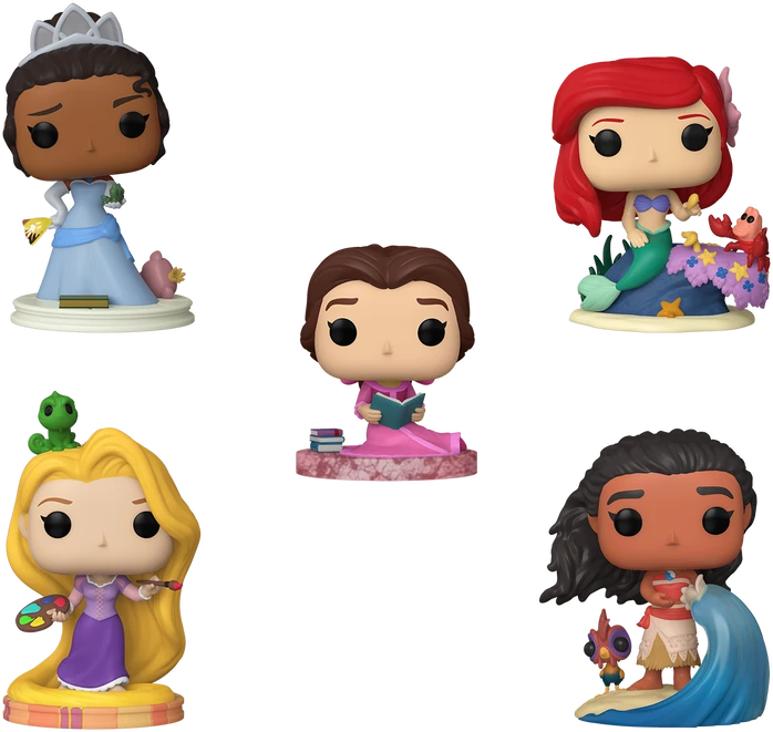 FUNKO POP! Vinilinių figūrėlių rinkinys: Disney: Princess, ~8 cm (5 vnt.)