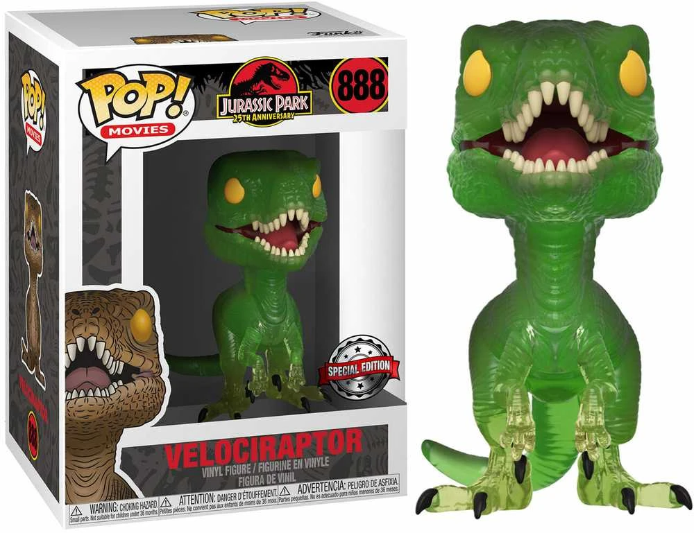 Funko Set figure POP & Tee Jurassic Park Velociraptor Exclusive S