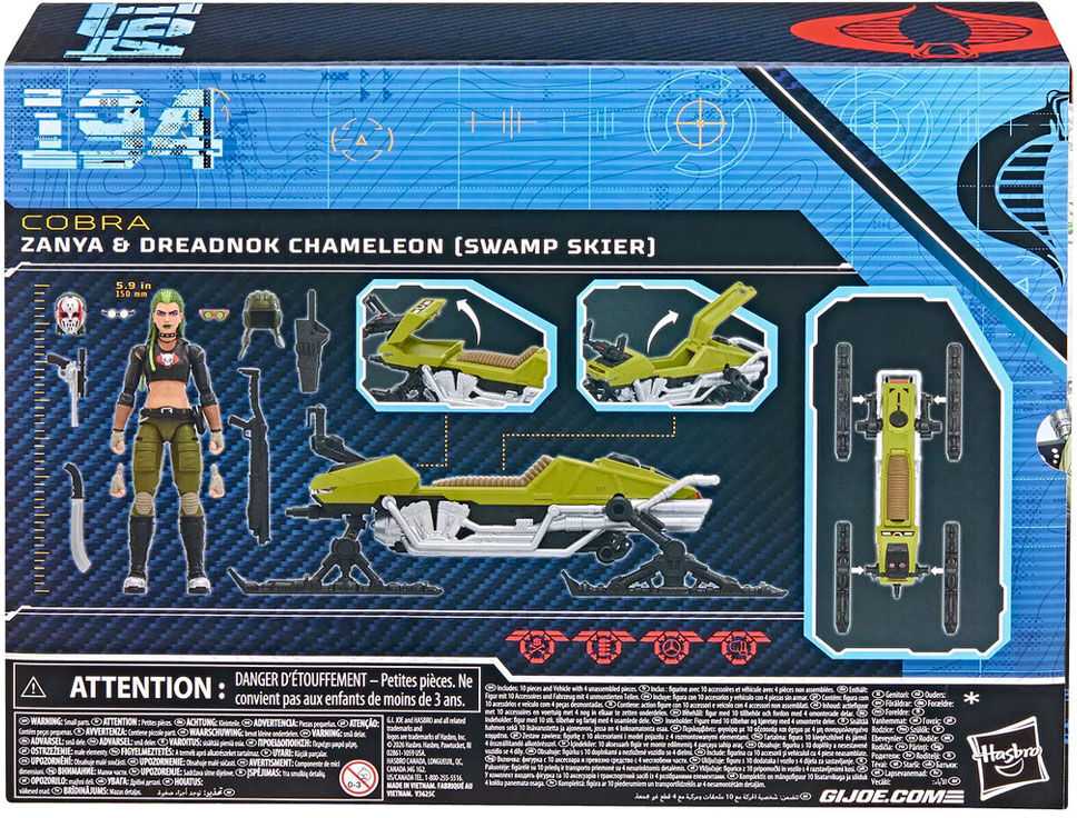 Hasbro G.I. Joe Classified Series Cobra Zanya and Dreadnok Chameleon figure 15cm