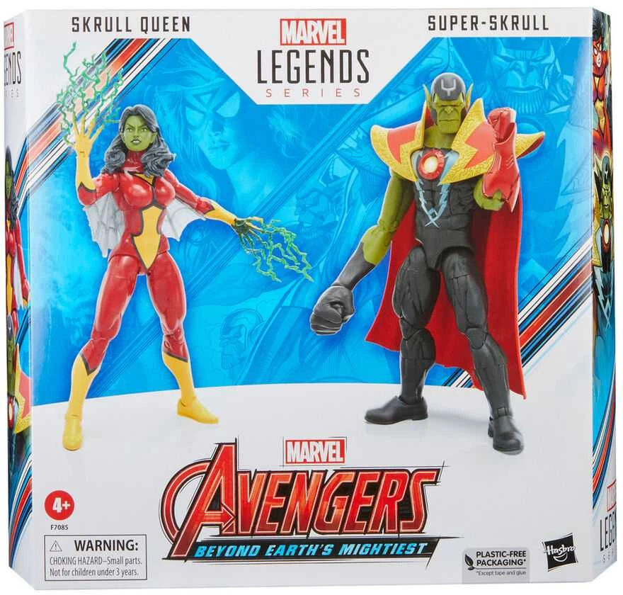 Hasbro Marvel Avengers Beyond Earth Mightiest Skrull Queen & Super Skrull figures 15cm