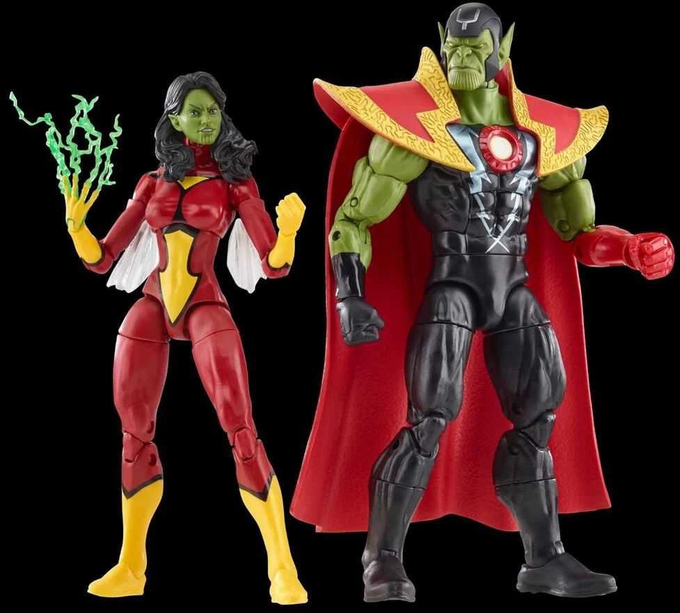 Hasbro Marvel Avengers Beyond Earth Mightiest Skrull Queen & Super Skrull figures 15cm