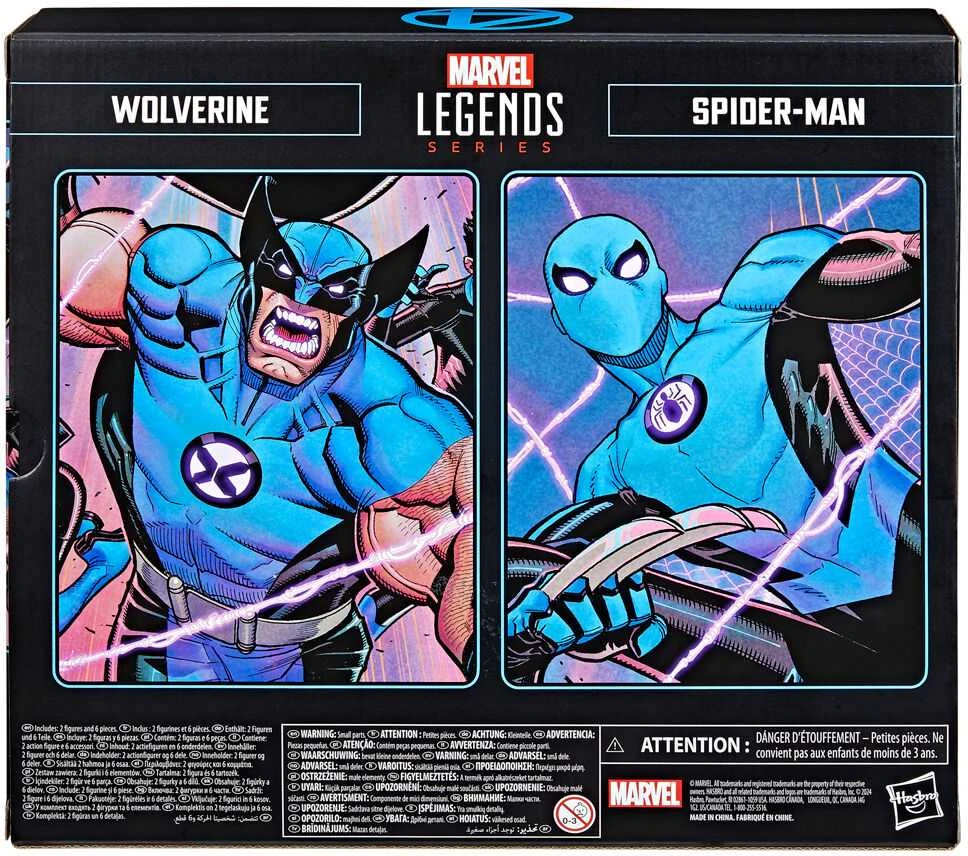 Hasbro Marvel Fantastic four Wolverine Spiderman pack 2 figures 15cm