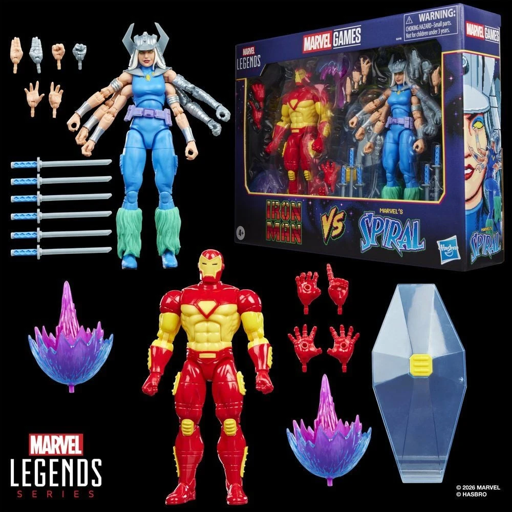 Hasbro Marvel Games Iron Man Vs Marvels Spiral pack 2 figures 15cm