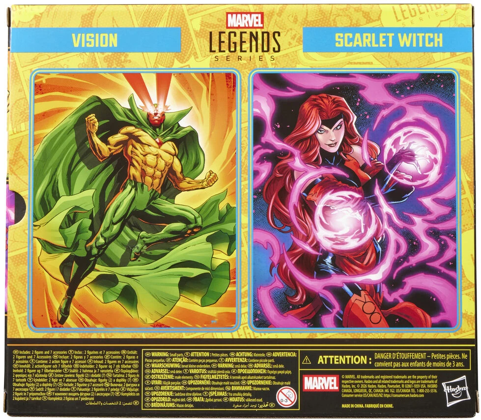 Hasbro Marvel Legends Series Avengers Earts Mightiest Heroes Vision and Scarlet Witch pack 2 figures 15cm