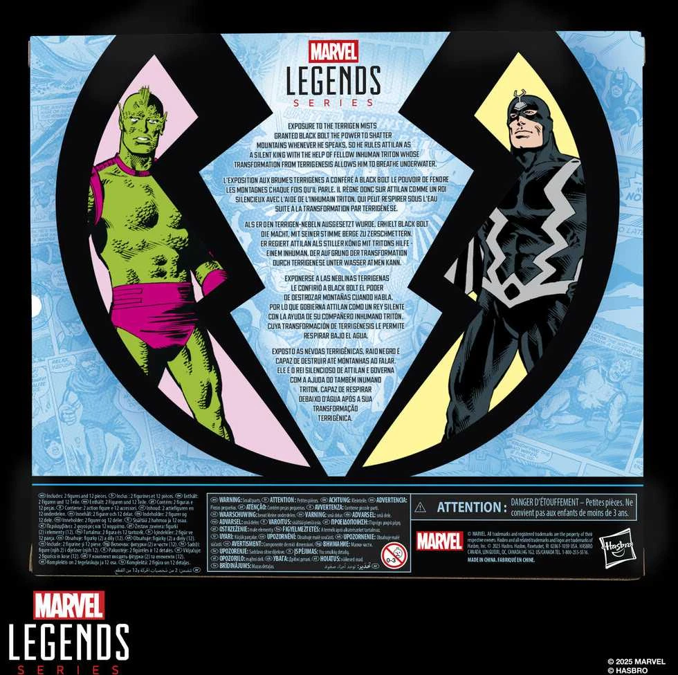 Hasbro Marvel Legends Series Inhumans Juodas Bolt & Triton pack 2 figures 15cm