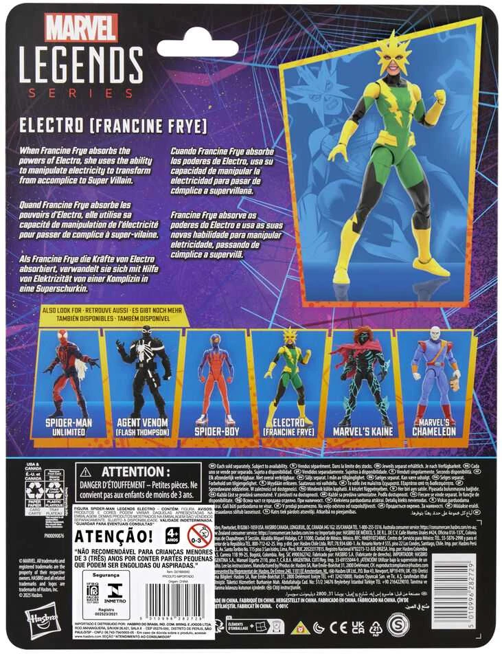 Hasbro Marvel Spider-Man Electro Francine Frye figure 15cm