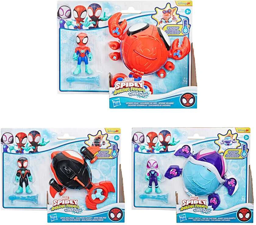 Hasbro SPIDER-MAN SPIDEY AND HIS AMAZING FRIENDS Vandens transporto priemonė su figūrėle