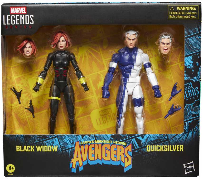 Hasbro Marvel The Avengers Juodas Widow and Quicksilver set of 2 figures 15cm