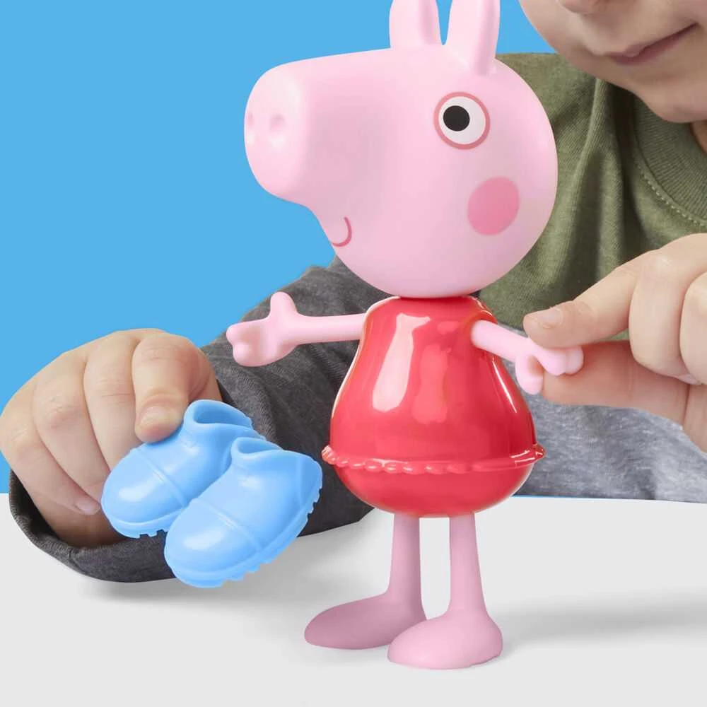 Peppa Pig - Peppa ir draugų aprengimo figūrėlė 15 cm - Lietinga diena
