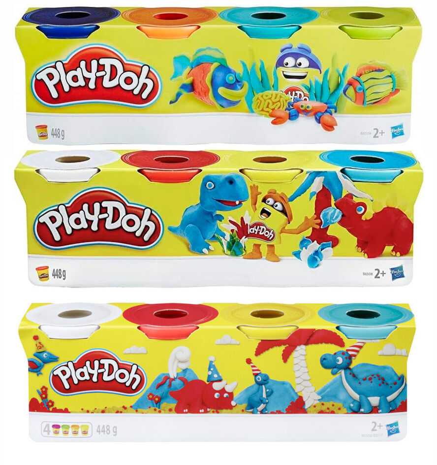 PLAY-DOH Plastilino rinkinys, 4 vnt.