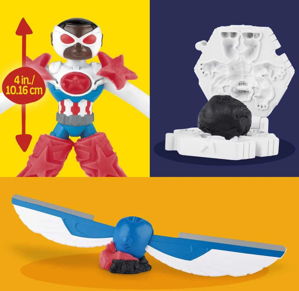 Hasbro PLAY-DOH Kapitono Amerikos moto-slicer rinkinys, G05555L0