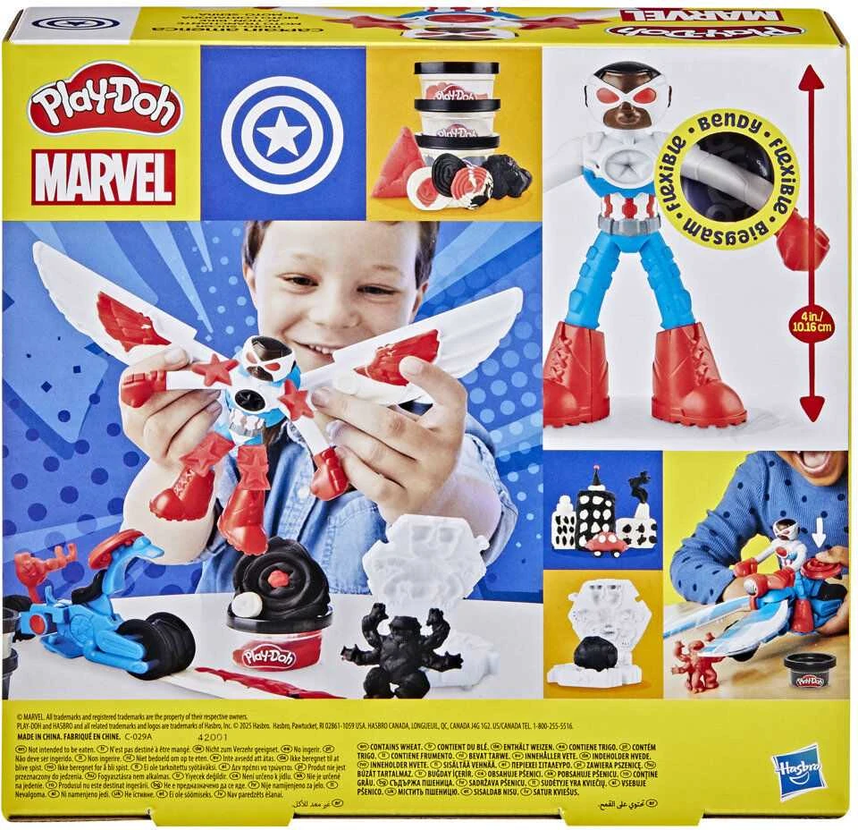 Hasbro PLAY-DOH Kapitono Amerikos moto-slicer rinkinys, G05555L0