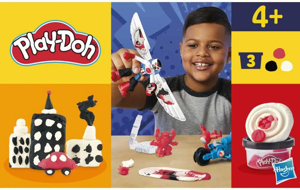 Hasbro PLAY-DOH Kapitono Amerikos moto-slicer rinkinys, G05555L0