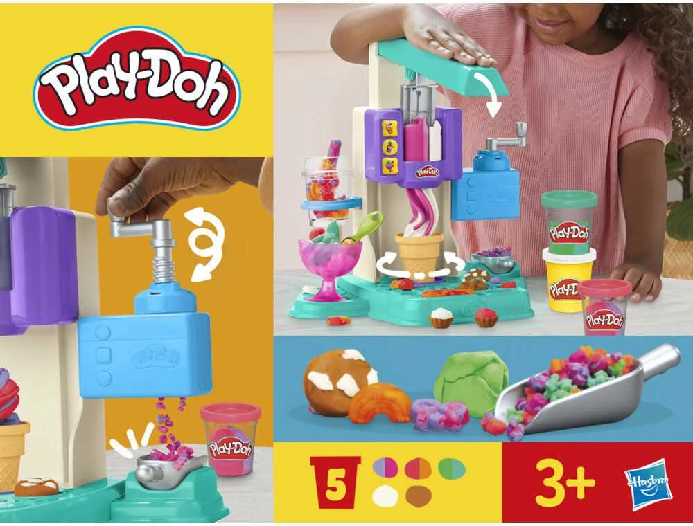 Modeliavimo rinkinys vaikams PLAY DOH Vaivorykštės ledai