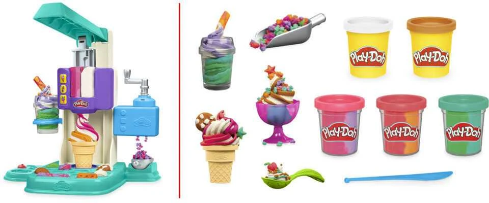 Modeliavimo rinkinys vaikams PLAY DOH Vaivorykštės ledai