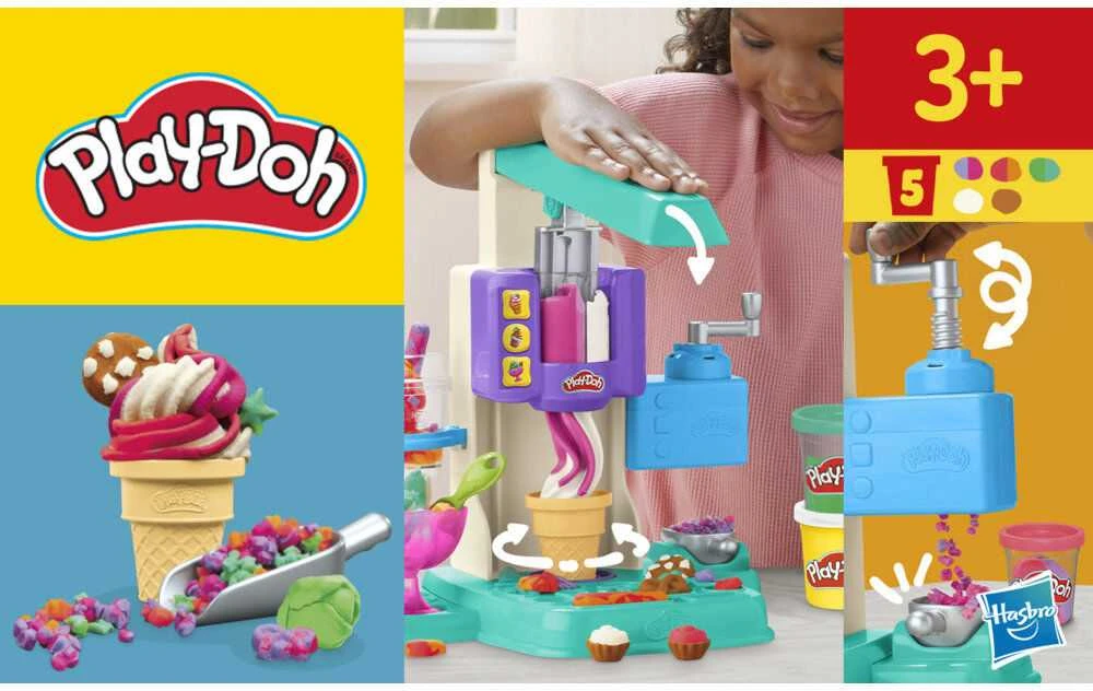 Modeliavimo rinkinys vaikams PLAY DOH Vaivorykštės ledai