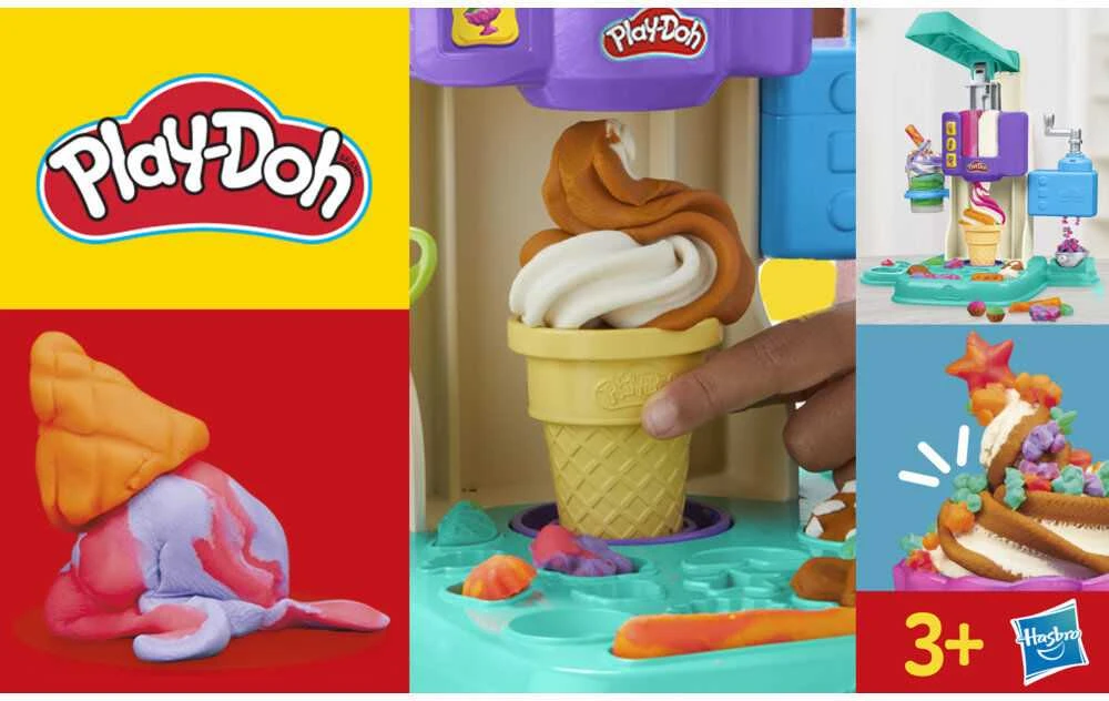Modeliavimo rinkinys vaikams PLAY DOH Vaivorykštės ledai
