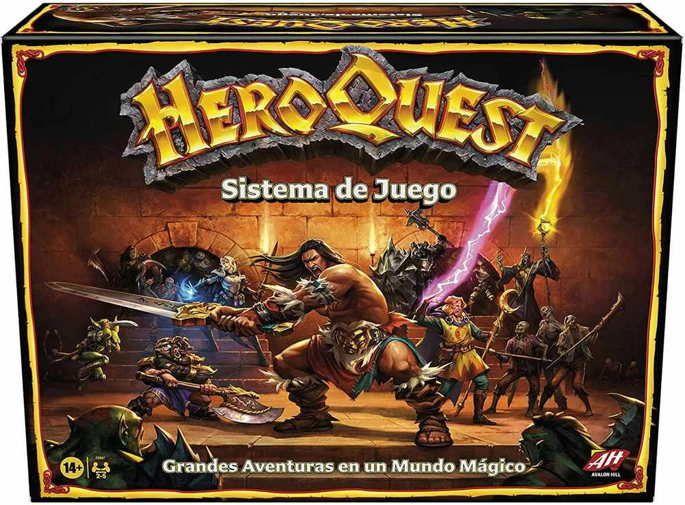 Hasbro Spanish Avalon Hill Dungeon Adventures HeroQuest board game