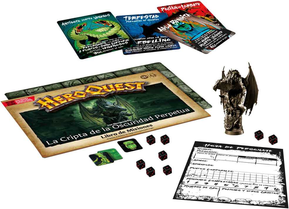 Hasbro Spanish HeroQuest The Crypt of Darkness Expansion Board game