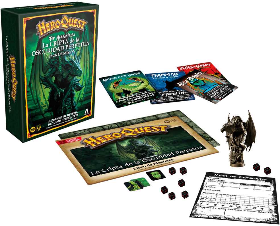 Hasbro Spanish HeroQuest The Crypt of Darkness Expansion Board game