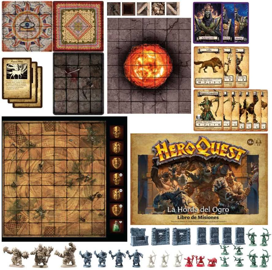 Hasbro Spanish Heroquest The Ogre Horde expansion board game