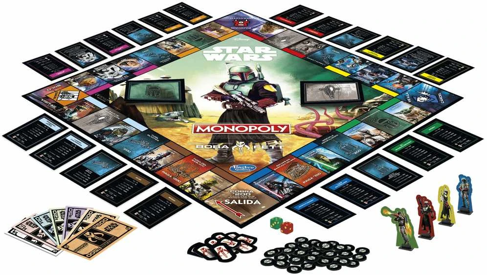 Hasbro Spanish Star Wars Boba Fett Monopoly game
