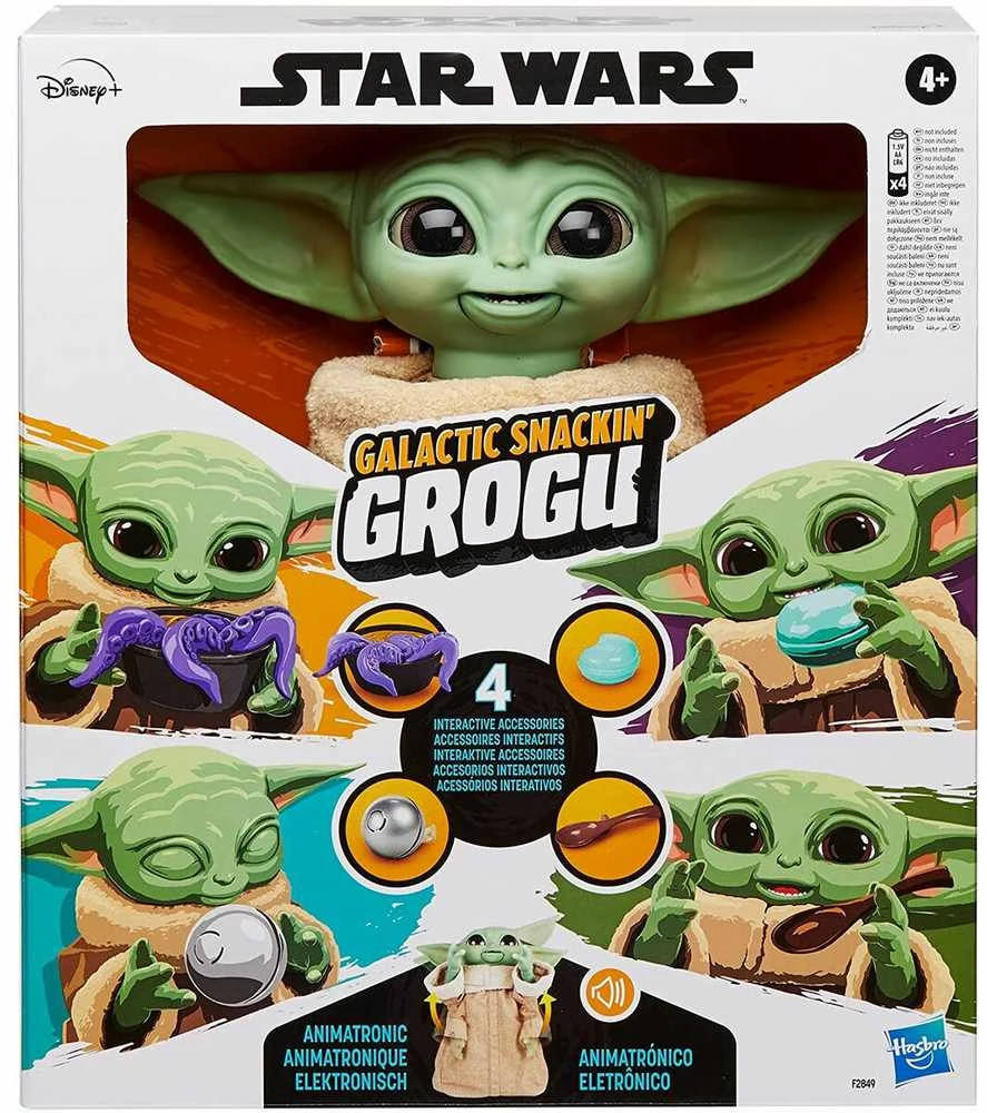 Hasbro Star Žvaigždžių karų SW interaktyvus žaislas Galaktikos užkandžių Grogu 23,5 cm