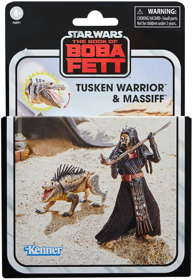 Hasbro Star Wars The Book of Boba Fett Tusken Warrior & Massiff figures 9,5cm