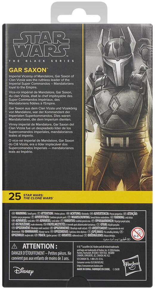 Hasbro Star Wars The Clone Wars Gar Saxon figure 15cm