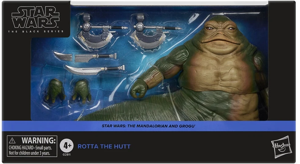Hasbro Star Wars The Mandalorian and Grog Rotta The Hutt figure 16cm