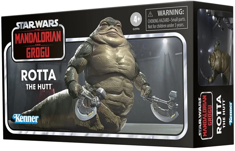 Hasbro Star Wars The Mandalorian and Grog Rotta The Hutt figure 9,5cm