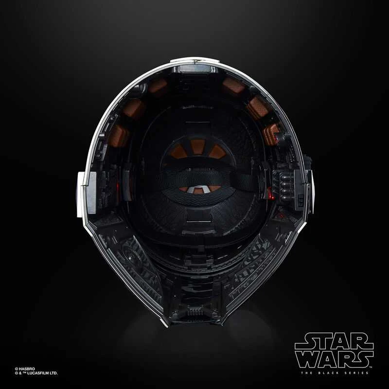 Hasbro „Žvaigždžių karų“ Juodas serijos aukščiausios kokybės mandaloriečių elektroninis šalmas