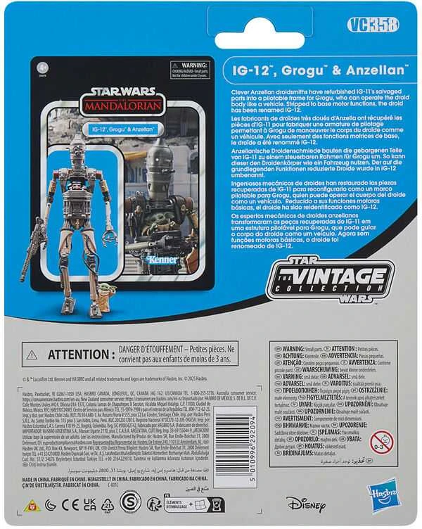Hasbro Star Wars The Mandalorian IG-12 Grogu & Anzellan figure 9,5cm