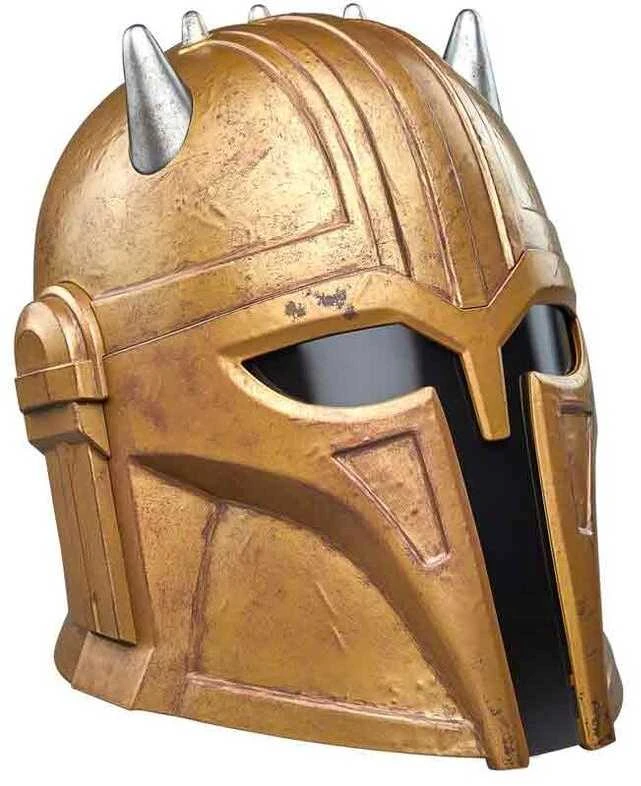Kostiumo aksesuaras - Hasbro Star Wars The Juodas Series The Armorer's Helmet (replica, elektroninės funkcijos, kietas plastikas)