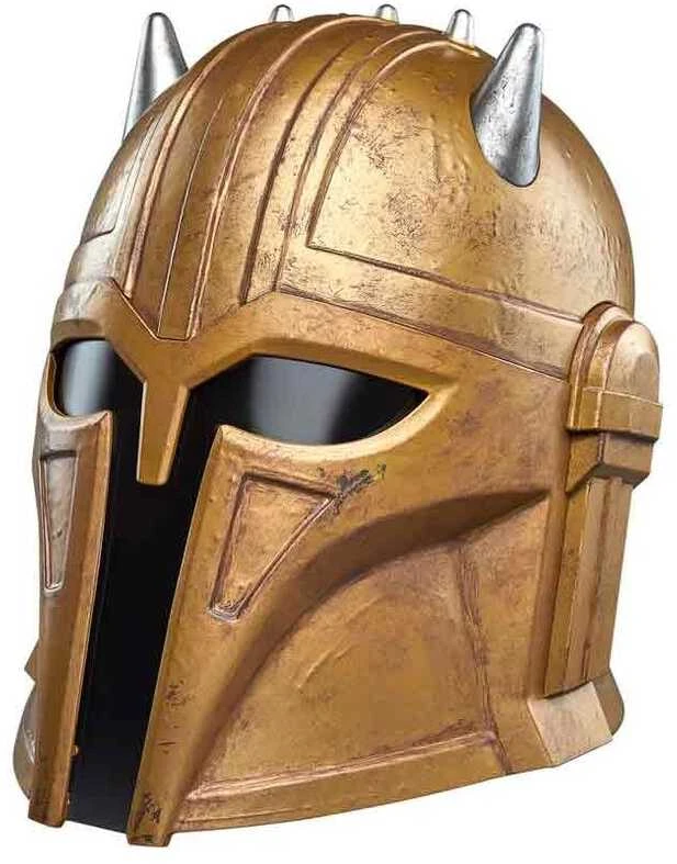 Kostiumo aksesuaras - Hasbro Star Wars The Juodas Series The Armorer's Helmet (replica, elektroninės funkcijos, kietas plastikas)