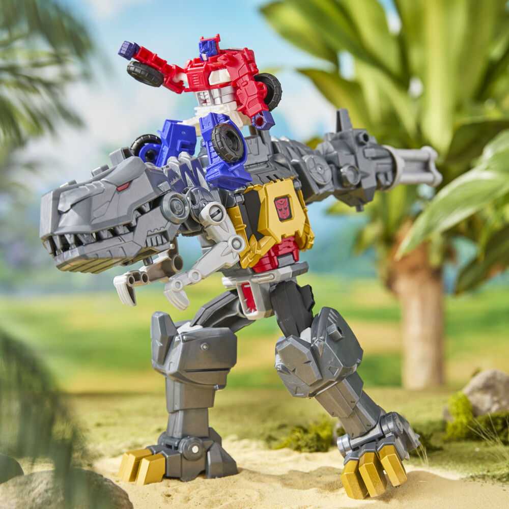 TRANSFORMERS TRANSFORMERIAI Cyberworld figūrėlė Chomp ir Battle Grimlock, 25 cm