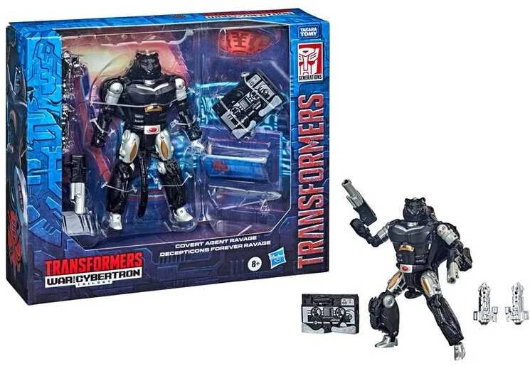 Hasbro Transformers War From Cybertron Covert Agent Ravage + Decepticon Forever Ravage figures set 15cm