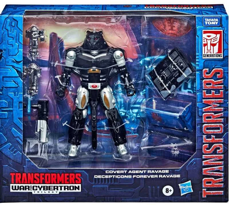 Hasbro Transformers War From Cybertron Covert Agent Ravage + Decepticon Forever Ravage figures set 15cm