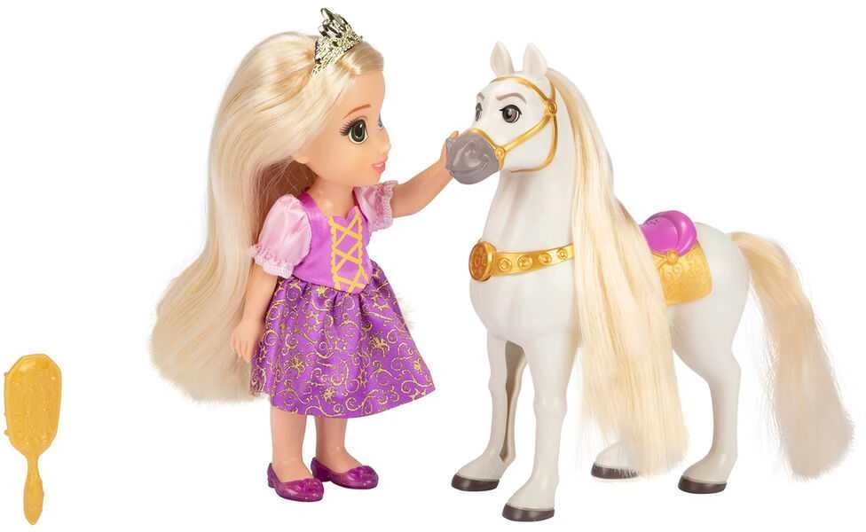 Jakks Pacific Disney lėlė „Tangled Rapunzel“ + „Maximus“ 15 cm