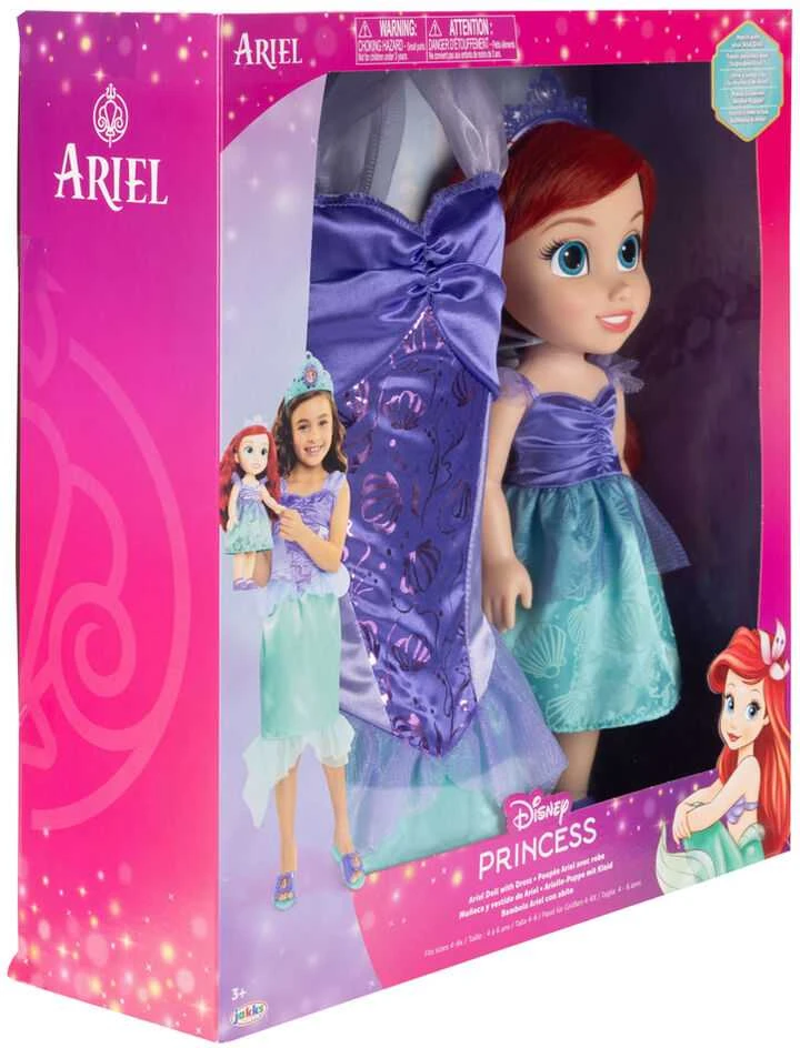 Jakks Pacific Disney The Little Mermaid Ariel doll + costume 38cm