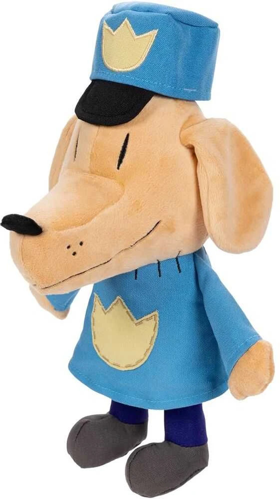 Jakks Pacific „Dream Works Dog Man“ interaktyvus pliušinis žaislas su cyptelinčiu šunimi policininku 26 cm