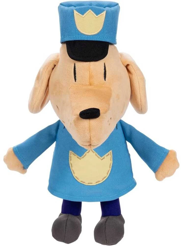 Jakks Pacific „Dream Works Dog Man“ interaktyvus pliušinis žaislas su cyptelinčiu šunimi policininku 26 cm