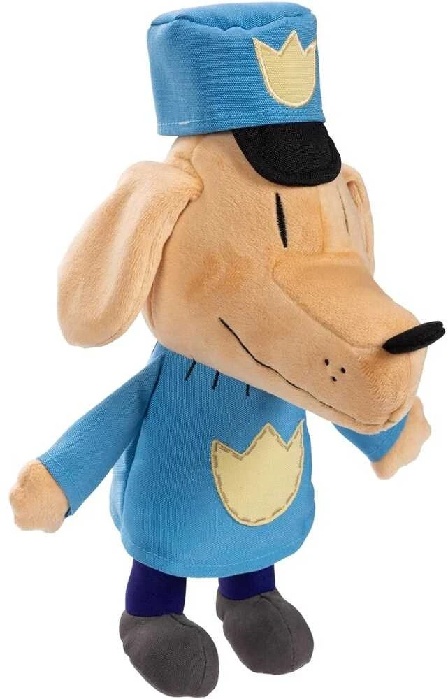 Jakks Pacific „Dream Works Dog Man“ interaktyvus pliušinis žaislas su cyptelinčiu šunimi policininku 26 cm